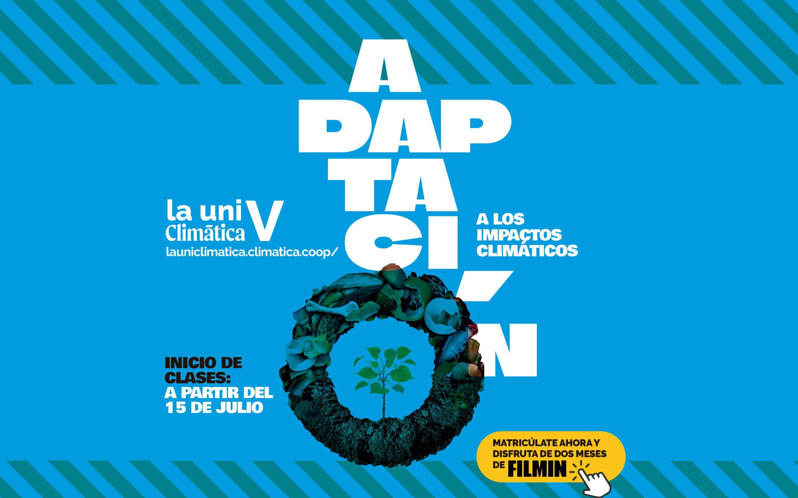 Flyer de la Uni Climatica 2024. Organizada por Climatica.coop